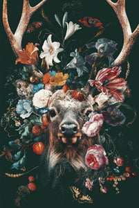 Deer with Flowers